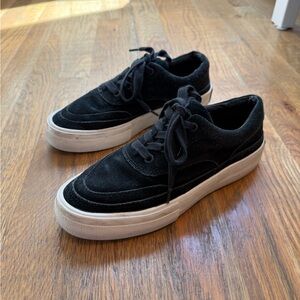 All Saints Mercia Black Suede Sneakers
